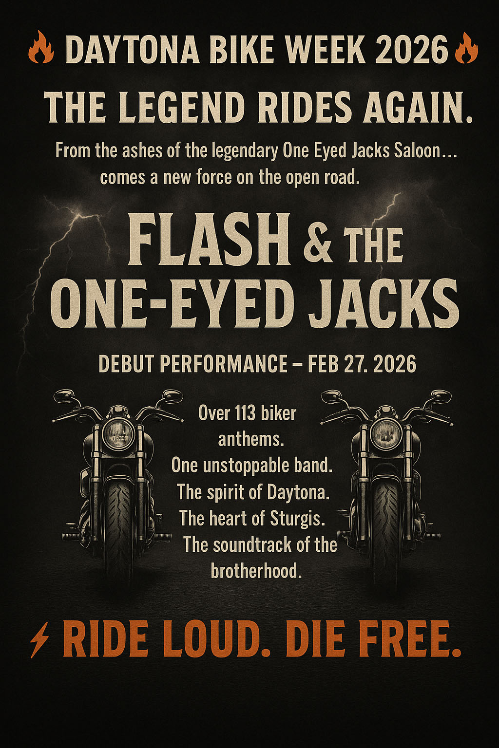 Daytona Bike Week — oceanfront road with bikes